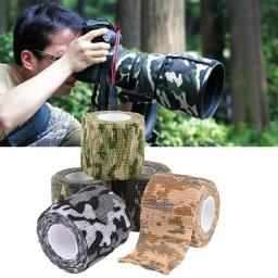 Fita de camuflagem auto-adesiva para caça, bandagem cega, não-tecidos, impermeável, protetora, ao ar livre, envoltórios, 1-5pcs - Image 3