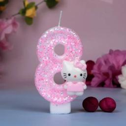 HelloKitty Velas Digitais, Humor, Criativos, Fofos, Anime Figure, Desenhos Animados, Atmosfera de Festa, Decorar, Aniversário, Acessórios Bolo - Image 2