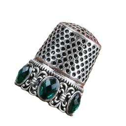 Dedal de costura antigo para bordado, dedal de metal resistente, artesanato bordado, corte Quilting, ferramentas de costura DIY - Image 5
