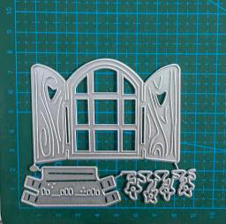 Corte de metal Morre para Janela e Flores Decoração, Cut Die Mold, Scrapbook Paper Craft, Knife Blade Punch Stencils - Image 2
