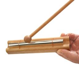 Instrumento de percussão sino de madeira com martelo batendo oração yoga meditação chime energias cura lembrete sino com martelo - Image 2