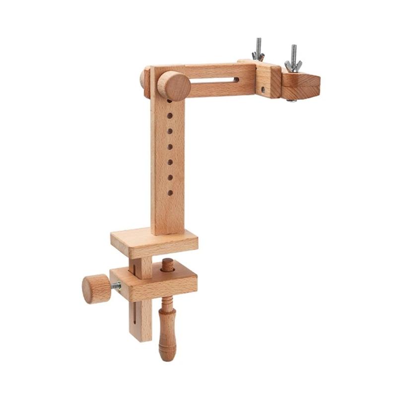 Suporte de costura cruzada ajustável 367A Suporte de aro de madeira para bordado para artesanato - Image 1