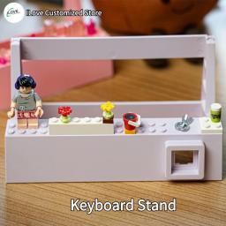 Suporte do teclado com montagem plug-in, suporte de exibição do teclado, painel substituível, pode segurar edifício, bloco ornamentos - Image 2