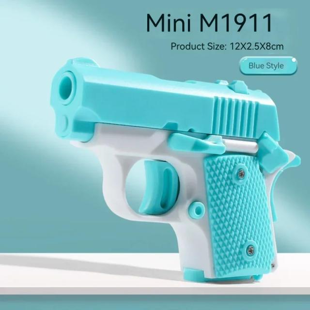 Modelo de Brinquedo Mini M1911 3D para Adultos - Pistola de Fidget Luminosa, Ideal para Aniversários e Presentes Engraçados para Meninos