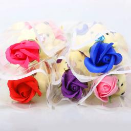 Flores artificiais rosas, urso sabonete, presente do dia das mães para a mamãe, presente de aniversário para amigo, casamento Home Decorações, 1 5pcs - Image 5