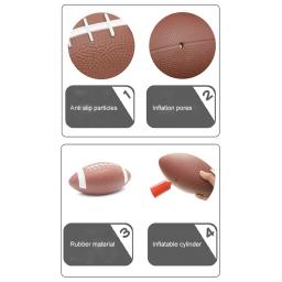 Bola de rugby antiderrapante com inflador, futebol americano, futebol pequeno, brinquedos infantis, adolescentes, crianças, estudantes - Image 5