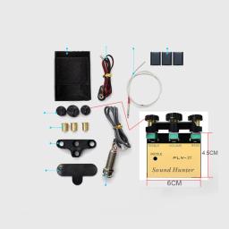 Guitarra acústica captador ativo piezo metal pegar eq equalizador preamp com volume agudos baixo controle acessórios da guitarra FLY-2T - Image 3