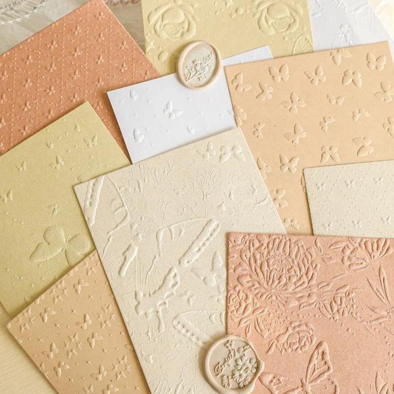 10 pçs material de alívio colagem papel artesanal estética diy arte decorativa base scrapbooking papel diário papelaria - Image 1