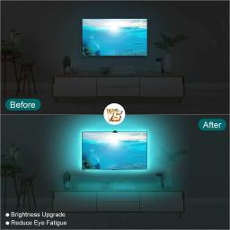 Faixa de led com luz de fundo de tv rgbic, sensor de gama de cores ar, cor de sonho, decoração ambiente, tela de lâmpada, sincronização de cores, controle de software inteligente - Image 5