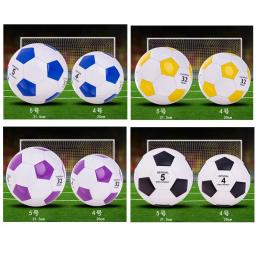 Bola de futebol para crianças e adultos, bola de treino portátil, material de couro falso premium, impermeável, tamanho 4, 5 - Image 2