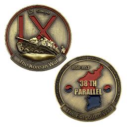 Moeda de Medalha Militar Paralela, Moeda de Desafio da Guerra Coreana, Vintage, Metal, 1950-1953, 38ª, Presente da Coleção, 5 peças por conjunto - Image 5