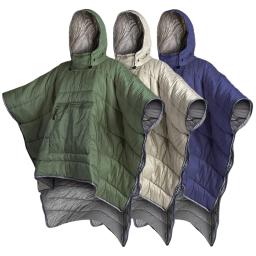 Saco de dormir para homens e mulheres, Ponchos quentes, Capas de cor sólida Camping ao ar livre, Manto de motocicleta, Moda inverno - Image 3