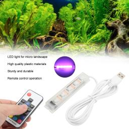 Lâmpada LED Tanque de Peixes com Controle Remoto, Plástico, Colorido, Brilho Ajustável, Luz de Aquário Pequeno, Plantas para Paisagem - Image 3