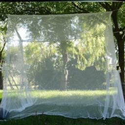 Malha branca barraca de acampamento, portátil, dobrável, com controle do mosquito, para uso ao ar livre, verão - Image 3