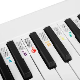 Branco Silicone Piano Teclado Etiqueta, Peças de Instrumentos Musicais, Nota Etiqueta, 88 Key, Acessórios - Image 4