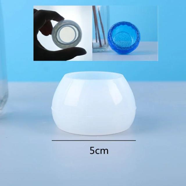Moldes de Silicone para Artesanato: Pote DIY, Caixa de Armazenamento e Vela em Resina Epóxi