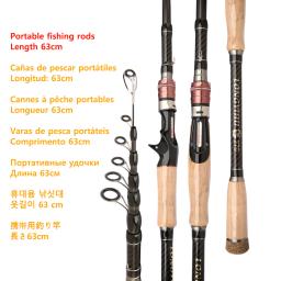 Vara de pesca de 11 libras, vara de isca telescópica de fibra de carbono, vara de pesca portátil de truta de carpa baixo, hastes de fundição giratórias ultraleves M - Image 4