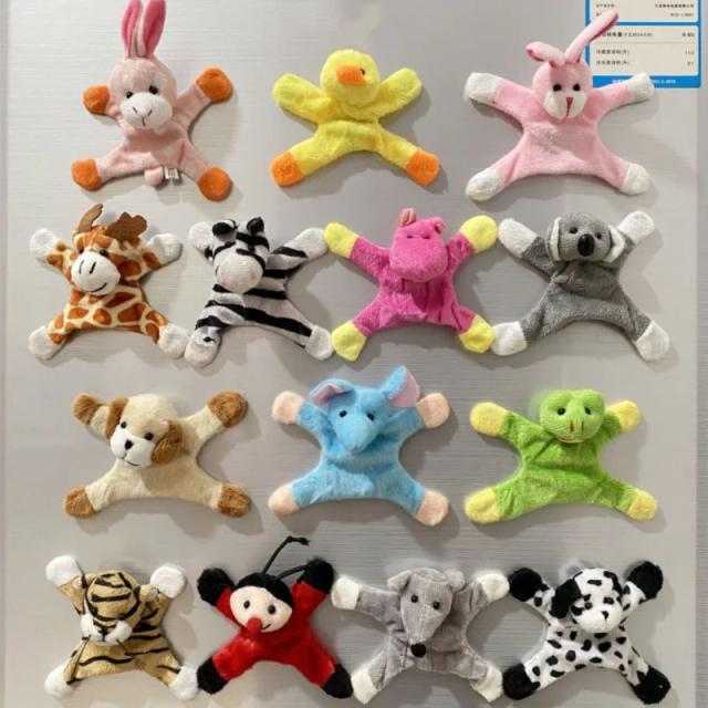 Conjunto de 6 Adesivos de Animais de Pelúcia para Geladeira, Porta e Janela - Presente Perfeito para Festas