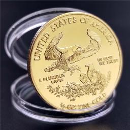 Moedas colecionáveis de ouro fino de 1/2 oz, estátua unida da américa, liberdade, desafio, moeda, presente de ano novo, coleção requintada 2021/2016 - Image 3