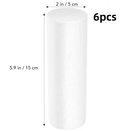 Poliestireno Cilindro para Modelagem, Espuma Craft, Projeto DIY, Arranjo Flor, 6PCs - Image 2