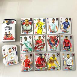 Cartões estrela de futebol dourados e prateados para fãs, coleção de cartas comerciais de futebol puro, TCG, presentes infantis, jogo de fãs, coleção de fãs, 2024 - Image 4