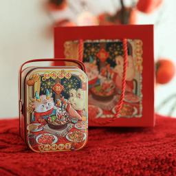 Lata De Armazenamento De Mala Pequena Vintage, Caixa De Doces De Metal, Caixa De Presente, Organizador De Biscoitos, Diversos Podem - Image 4