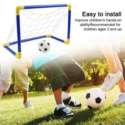 Inflável Soccer Goal Post Frame Sets, Mini Futebol, Indoor, Mini, Dobrável, Net, Bomba, Home Game, Presentes de Aniversário, 1 Conjunto - Image 5