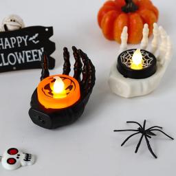 Lanterna LED para festa de Halloween, Horror Ghost Hand Lamp, Decoração para casa, Spider Bat Festival, Skull Theme Party Supply - Image 1