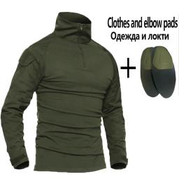 Uniforme Roupa De Trabalho Paintball, Camuflagem De Combate Tático Camisas, Joelheiras De Carga, Ternos De Calças De Caça, Roupas Softair - Image 2