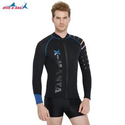 Dive & Sail-Fato de mergulho de manga comprida masculino, mergulho, surf, fatos de mergulho, casacos e calças 3mm - Image 2