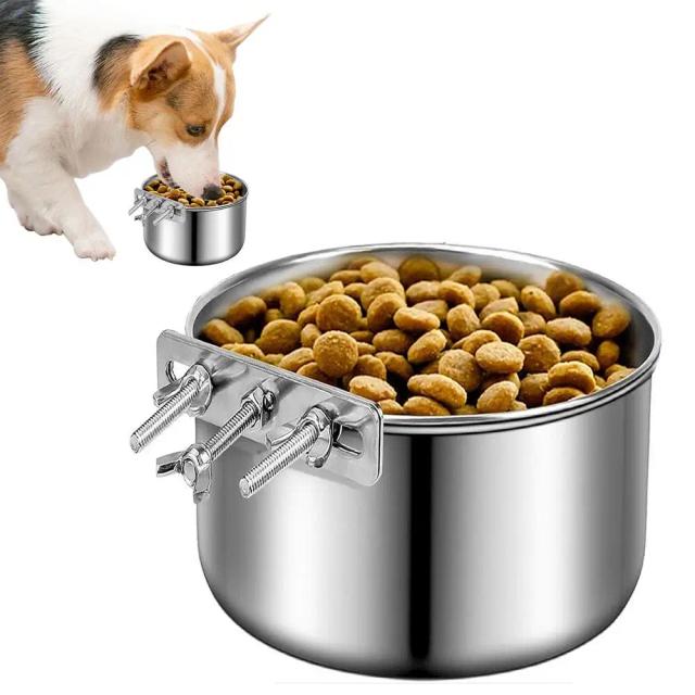 Tigela de Aço Inoxidável Suspensa para Água e Ração de Cães e Gatos