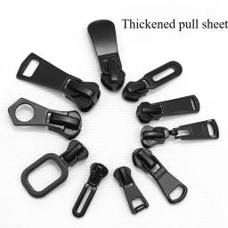 10 peças zíper preto, 3 tamanhos (3 # , 5 # , 8 # ) nylon e resina metálica, controle deslizante de zíper de mudança universal - Image 1