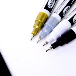 Marcador de pintura oleosa permanente branca, caneta para pintura rupestre, pedra, cerâmica, vidro, madeira, pneu, tecido, metal, tinta acrílica, 0,7mm, 4pcs, conjunto - Image 5