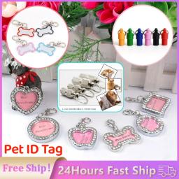 Etiquetas de identificação personalizadas para cães e gatos, crachá gravado para animais de estimação, crachá para gatos e cães - Image 1