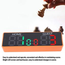 Mini placar digital de mesa portátil de 6 dígitos para jogos de tabuleiro xadrez placar eletrônico alimentado por bateria com campainha - Image 3