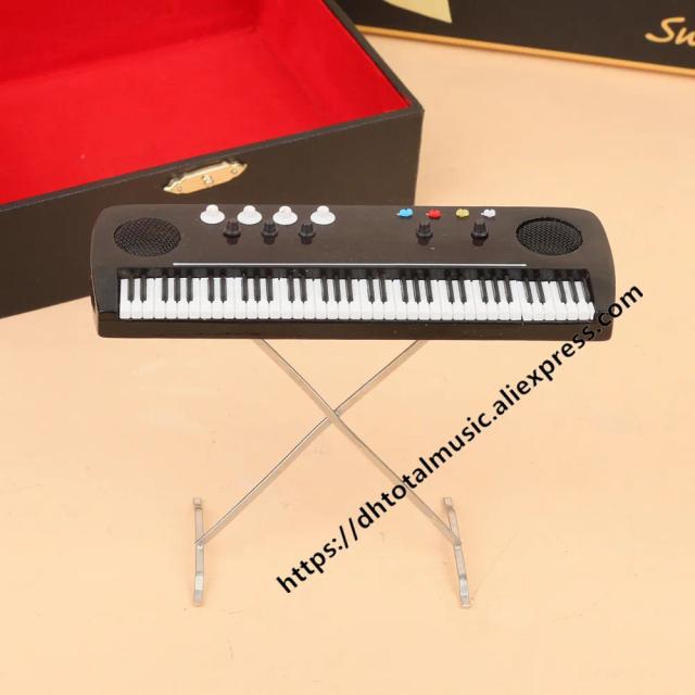 Miniatura de Órgão Eletrônico para Dollhouse - Réplica de Teclado como Acessório Decorativo