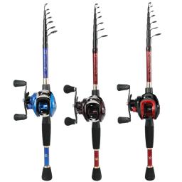 Sougayilang Telescópica Fundição Pesca Combo 1.8-2.4 M Portátil Haste De Fibra De Carbono e 7.2:1 Relação de Engrenagem Carretel De Pesca combinação - Image 2