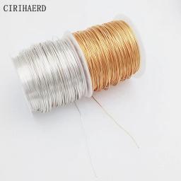 Fio de Cobre para Fazer Jóias DIY, Materiais Frisados, Banhado a Ouro, Latão, Acessórios Suprimentos, 7 Tipos de Tamanho, Prata, 14K - Image 1
