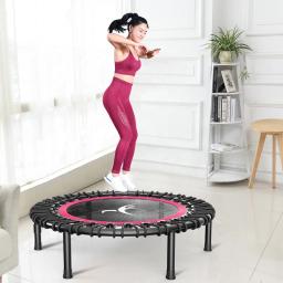Trampolim de fitness silencioso mini com alça ajustável comprimento adultos crianças ginásio indoor bungee rebounder salto trainer treino - Image 2