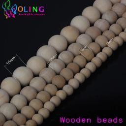 Contas redondas de madeira naturais para crianças, contas de madeira, brinquedos jóias, artesanato DIY, acessórios de decoração, 6mm, 8mm, 10mm, 12mm, 14mm, 16mm, 18mm, 20 milímetros, 25 milímetros, 30 milímetros, 35 milímetros, 48 milímetros - Image 4