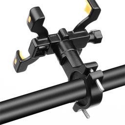 Bicicleta e Motocicleta Telefone Bracket, Guiador Rack, Rotação ajustável de 360 °, GPS Holder Mount, E-Bike, Scooter, Celular - Image 2
