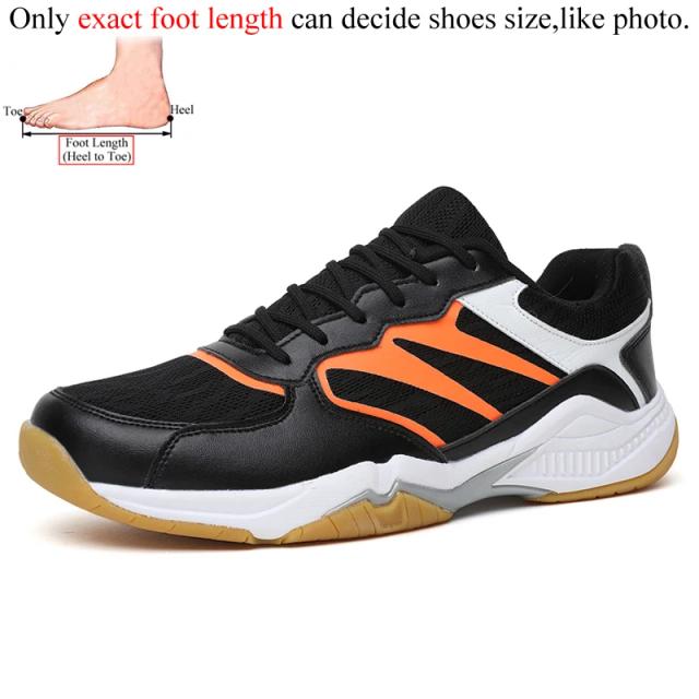 Sapatos Esportivos Masculinos Respiráveis para Badminton, Tênis de Mesa, Vôlei e Handebol, Tamanhos 36-46, Unissex