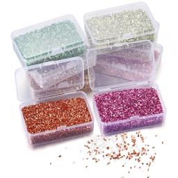 Pedras De Cor De Vidro Esmagado para DIY, Enchimento Irregular de Resina, Molde De Resina Epóxi, Fazer Jóias, Cristal Nail Art Decoração, 80g por Caixa - Image 1