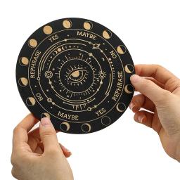 Placa De Pêndulo De Madeira Para Meditação De Cura, Sim Ou Não Placa De Mistério, Mensagem Planchette, Mats Suprimentos, Presente - Image 5