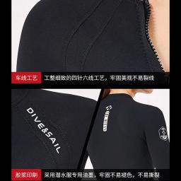 Terno de mergulho premium de 2mm para homens e mulheres, calças wetwuit, jaqueta de corpo dividido, calças de banho de neoprene, manter aquecido, preto - Image 6
