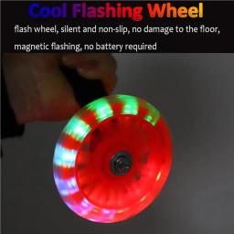 LED Mudo Rodas Auxiliares para Crianças, Roda de Treinamento, Flash, Ciclismo, Aprendizagem, Prática, Estabilizador, Luz Piscando, Bicicleta, 1 Par - Image 5