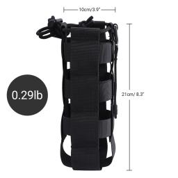 Atualizado Outdoor Molle Water Bottle Pouch Bag, Travel Caminhadas Drawstring Water Bottle Holder, Kettle Carrier Bag - Image 4