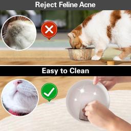 Tigela de cerâmica com suporte de madeira para animais, tigelas para cachorro, interior para gatos e cães pequenos - Image 4