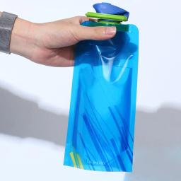 700ml portátil dobrável saco de água impermeável esportes ao ar livre fitness ciclismo recipiente de água garrafa de água chaleira - Image 5