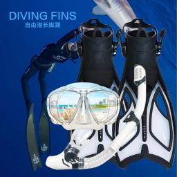 Scuba Diving Fins Set, Esportes Aquáticos, Long Flipper, Tubo De Respiração, Máscara De Snorkel, Sapatos, Novo - Image 6